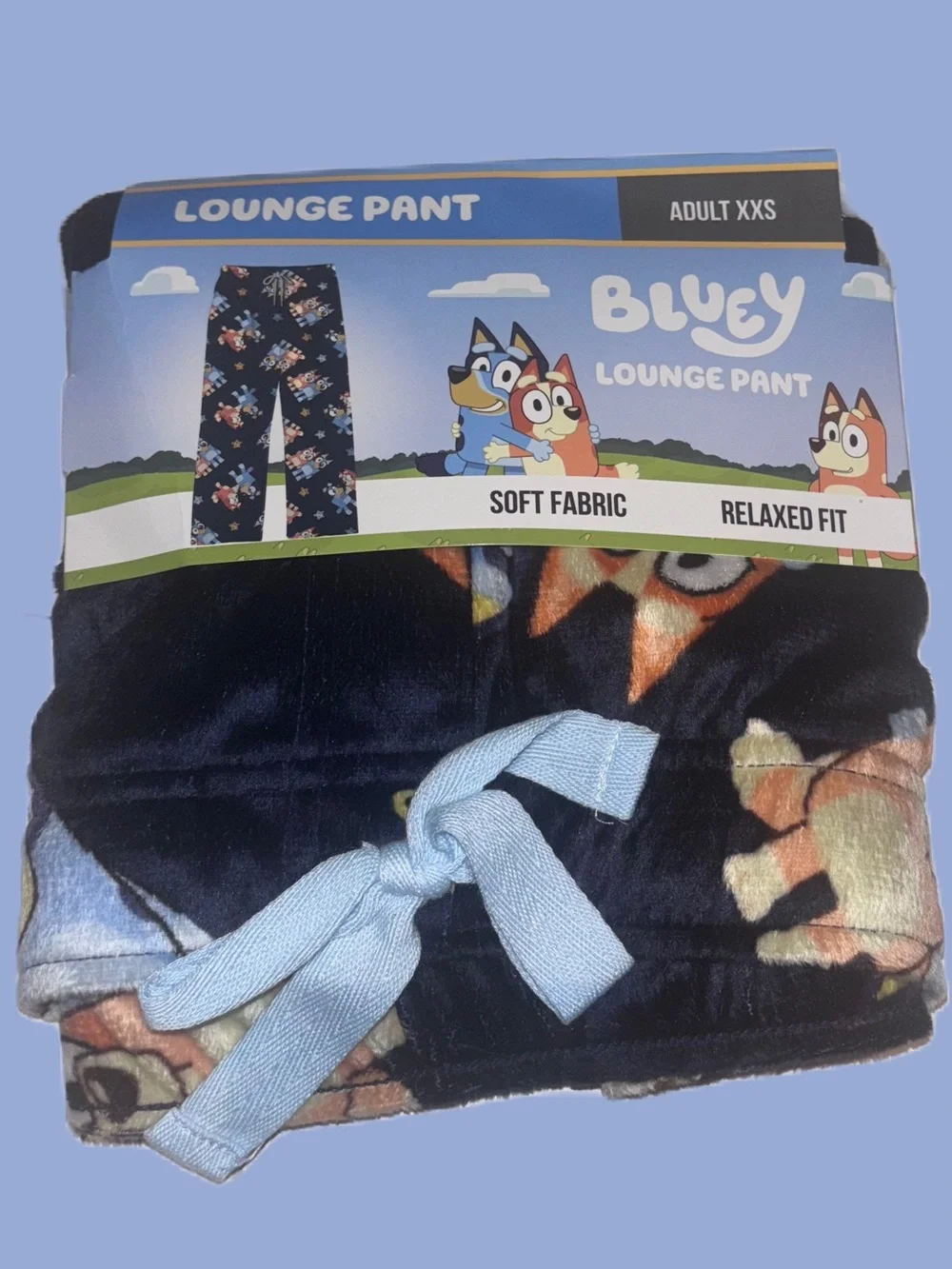 Bluey Printed Lounge Pants - Black/Blue - Adult XXS (28x26.5)